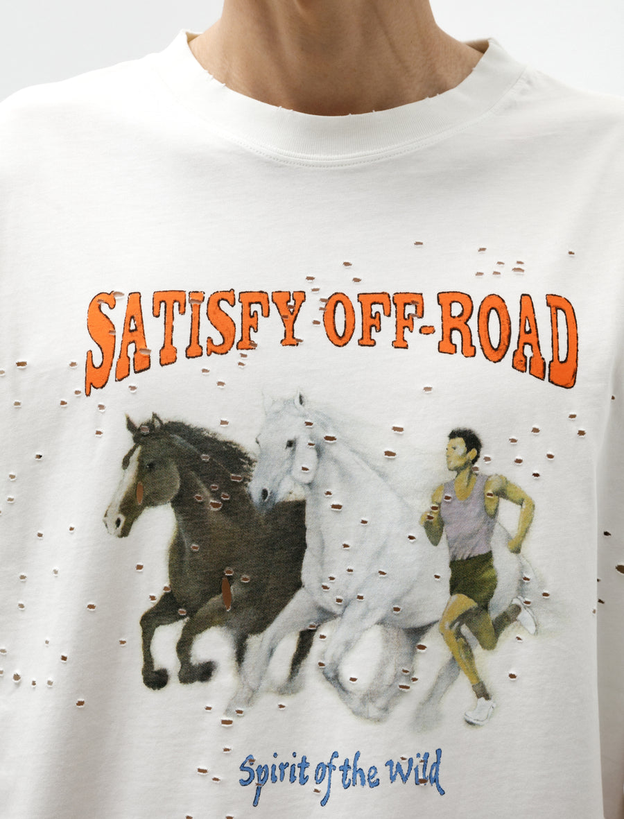 Moth Tech T-Shirt Off White - Image 4