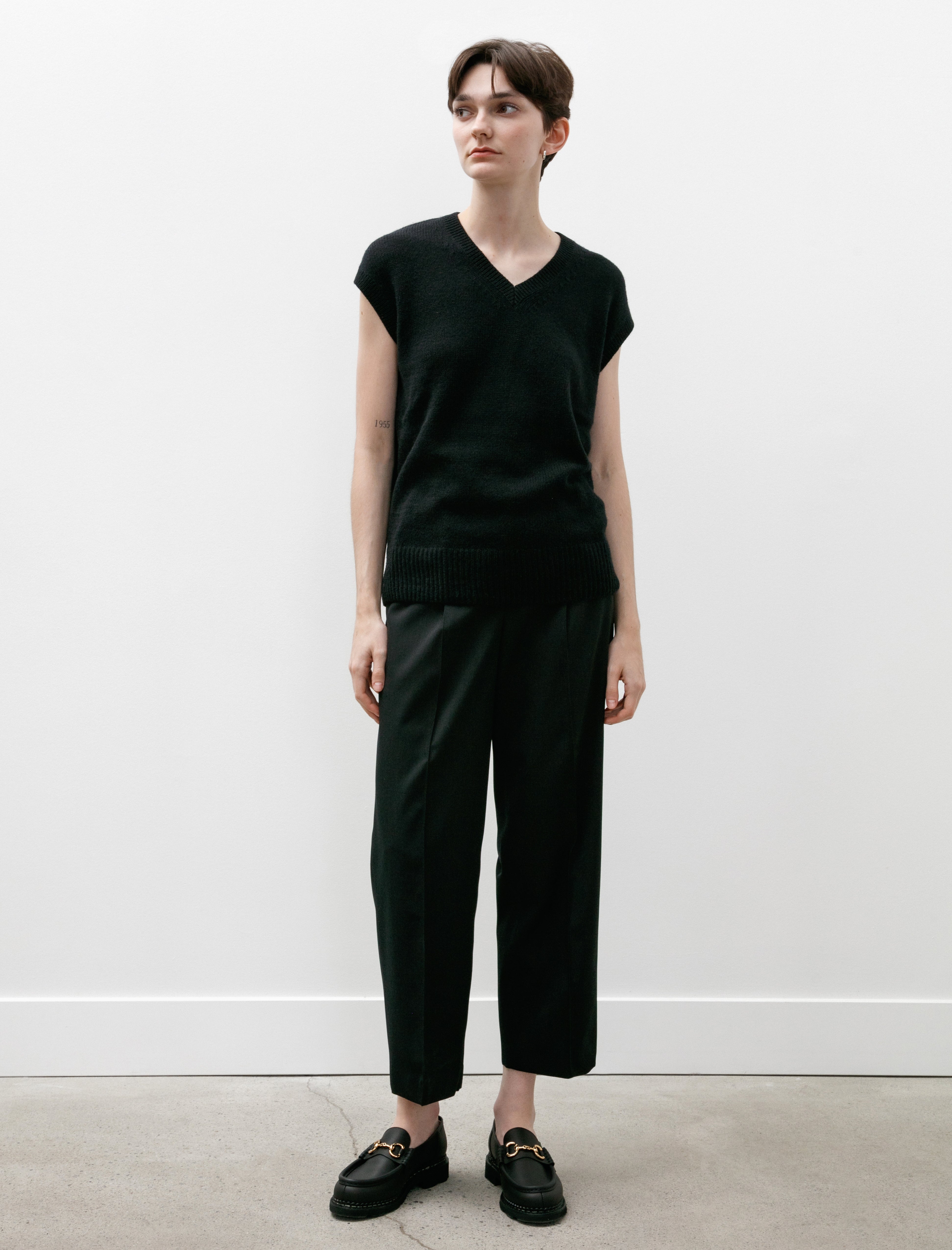 Auralee Light Wool Max Gabardine Slacks Top Black â Neighbour