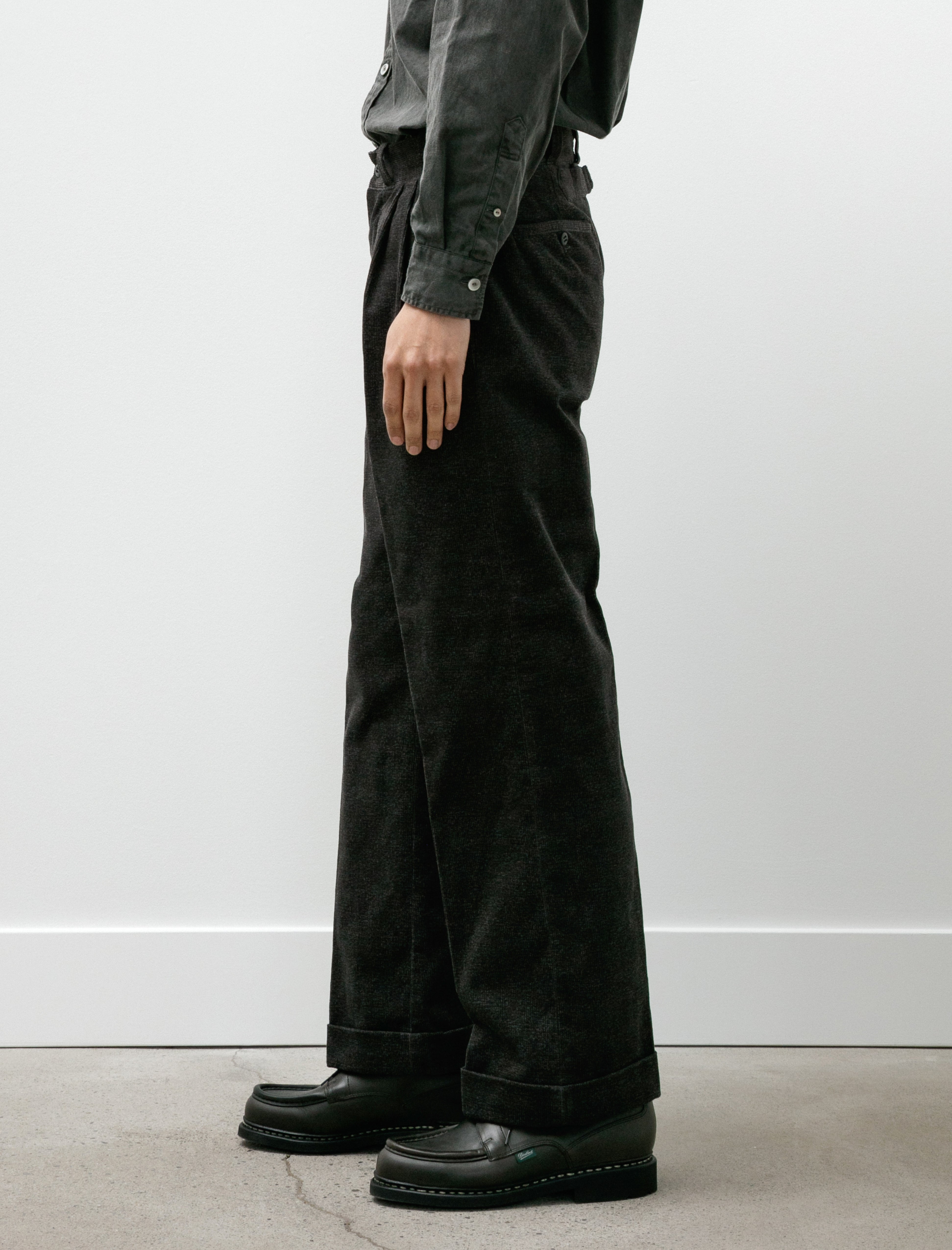Taiga Takahashi Lot 201 Work Trousers Melange Charcoal