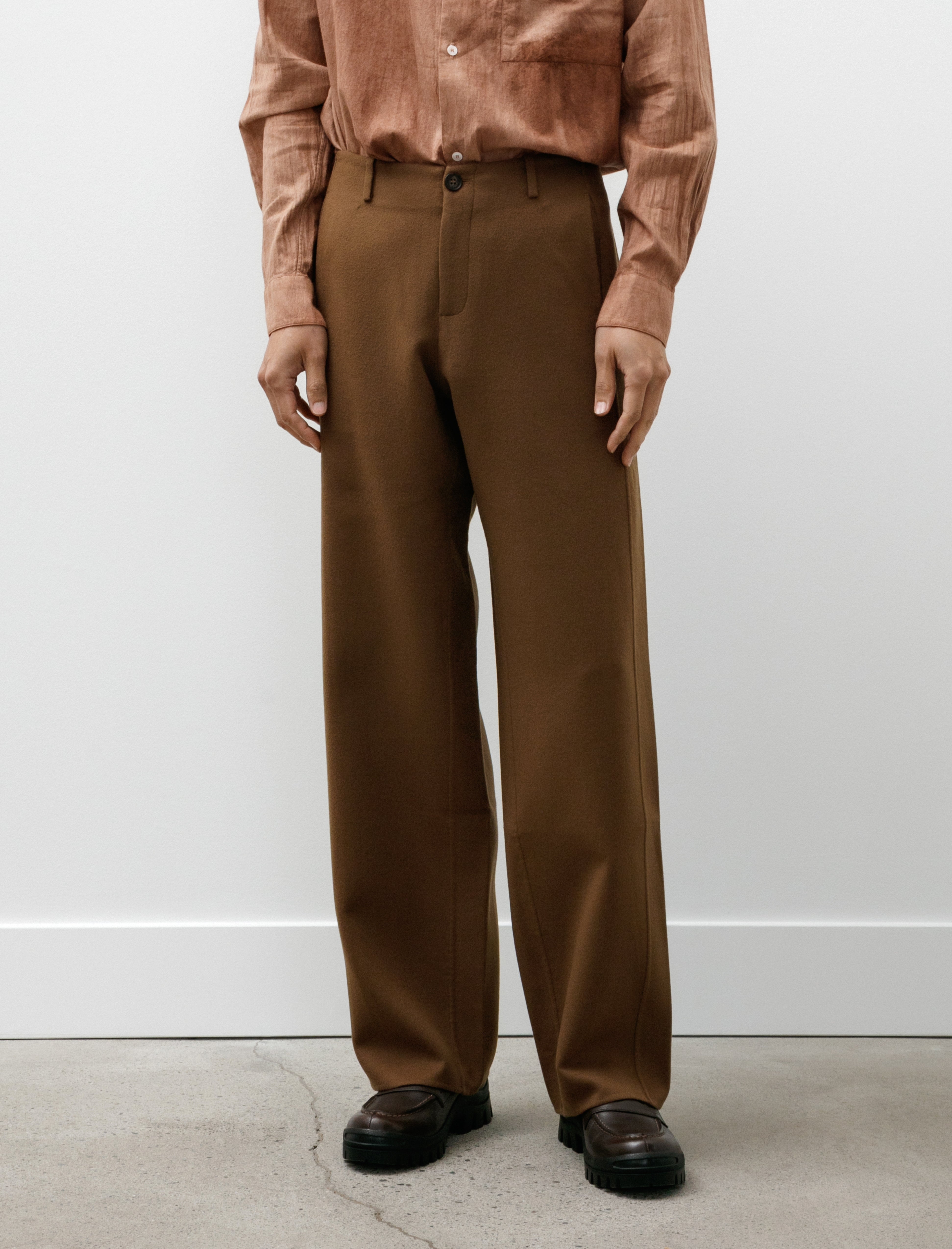 Seya Light Double Face Pants Super Fine 110 Merino Squirrel