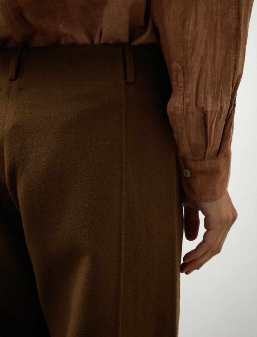 Light Double Face Pants Super Fine 110 Merino Squirrel - Image 7