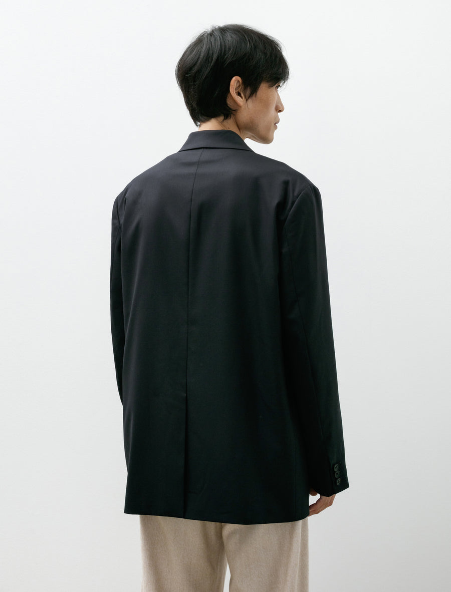 Tailored Jacket Cashmere Silk Twill Midnight - Image 2