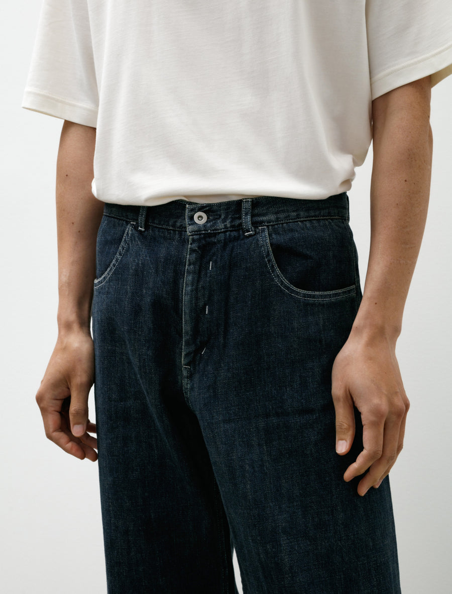 Tofu Brother Jeans Slub Denim Faded Indigo - Image 8