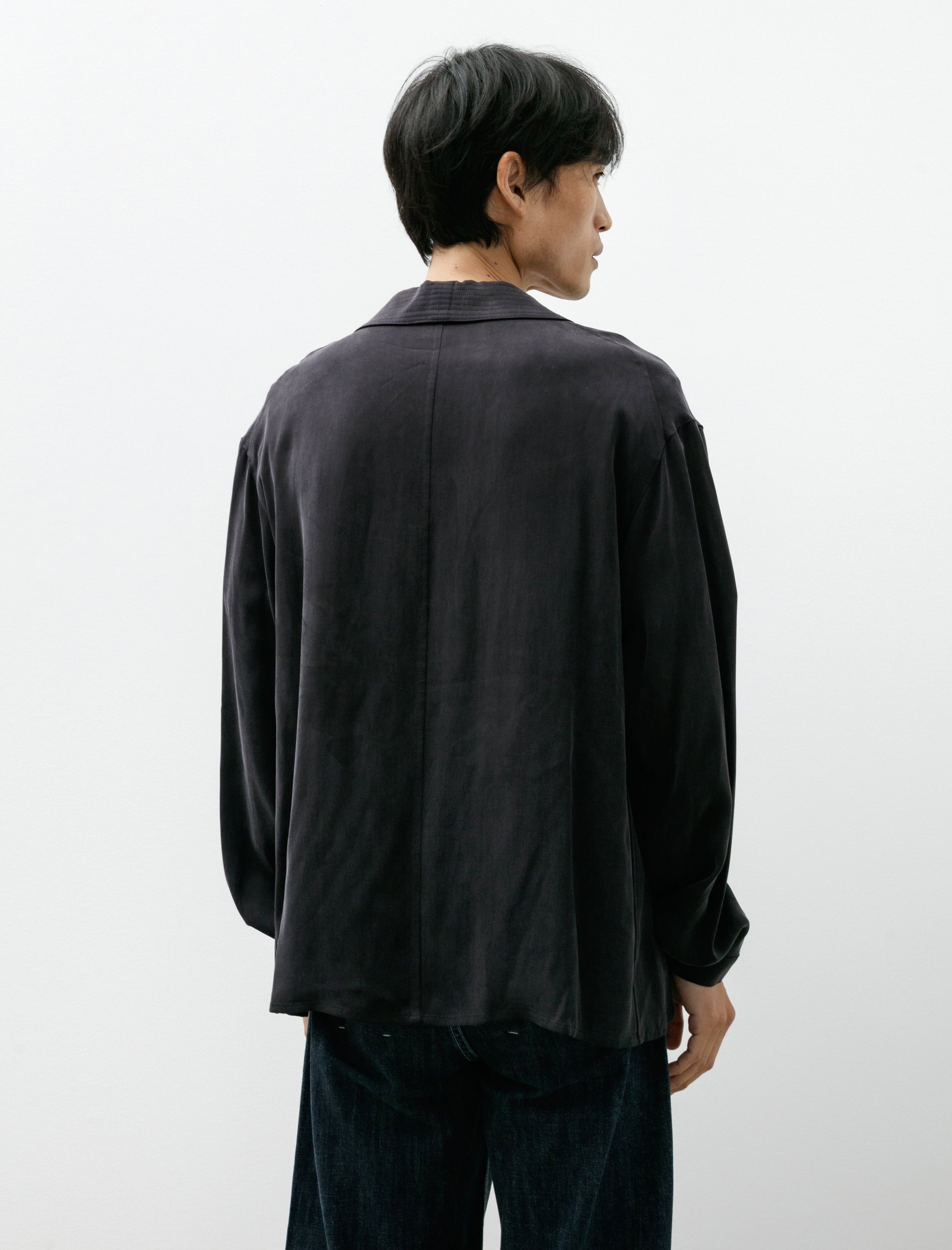 Seya Le Villaret Over Shirt Vintage Silky Cupro Black 