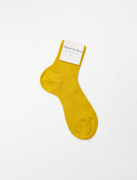 Maria La Rosa Short Cotton Socks Yellow