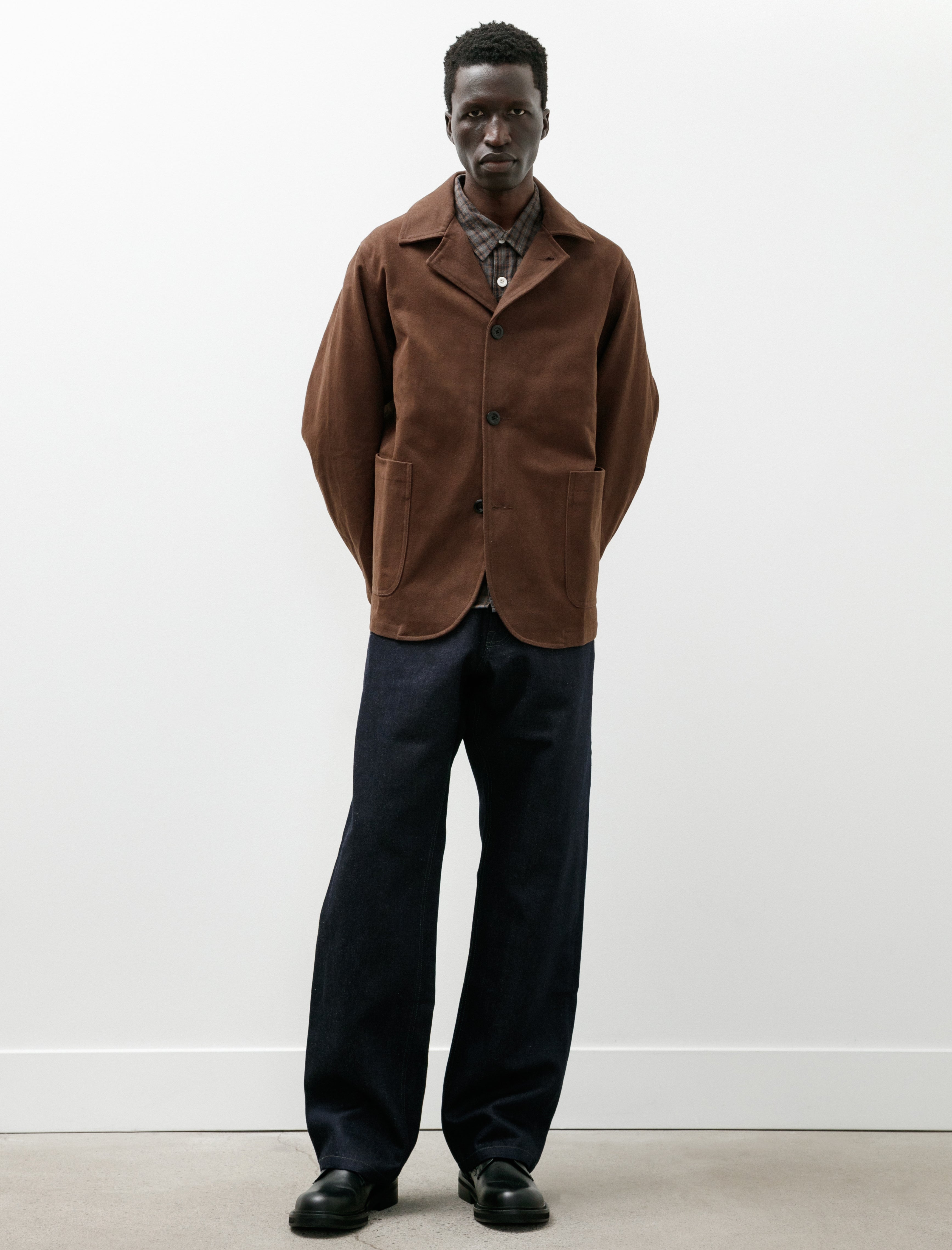 Conkers Potter Pants Linen Cotton Denim Indigo