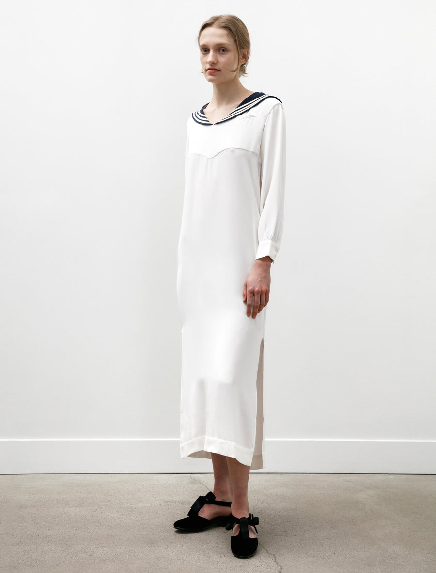 Bode Cricket Dress Cream Silk Twill Neighbour Bode Cricket Dress Cream Silk Twill Neighbour
