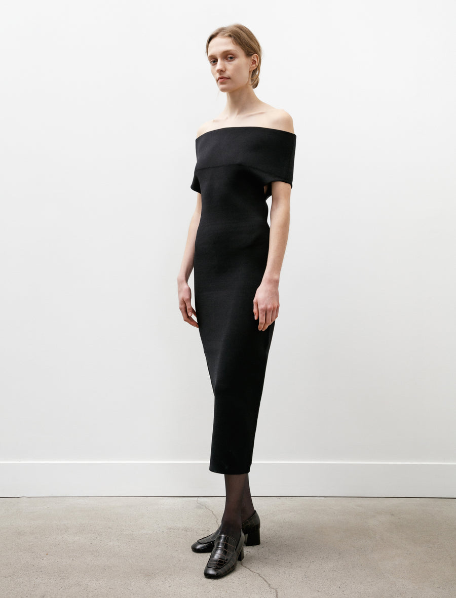 Totme Double Knit Dress Black Neighbour Totme Double Knit Dress Black Neighbour