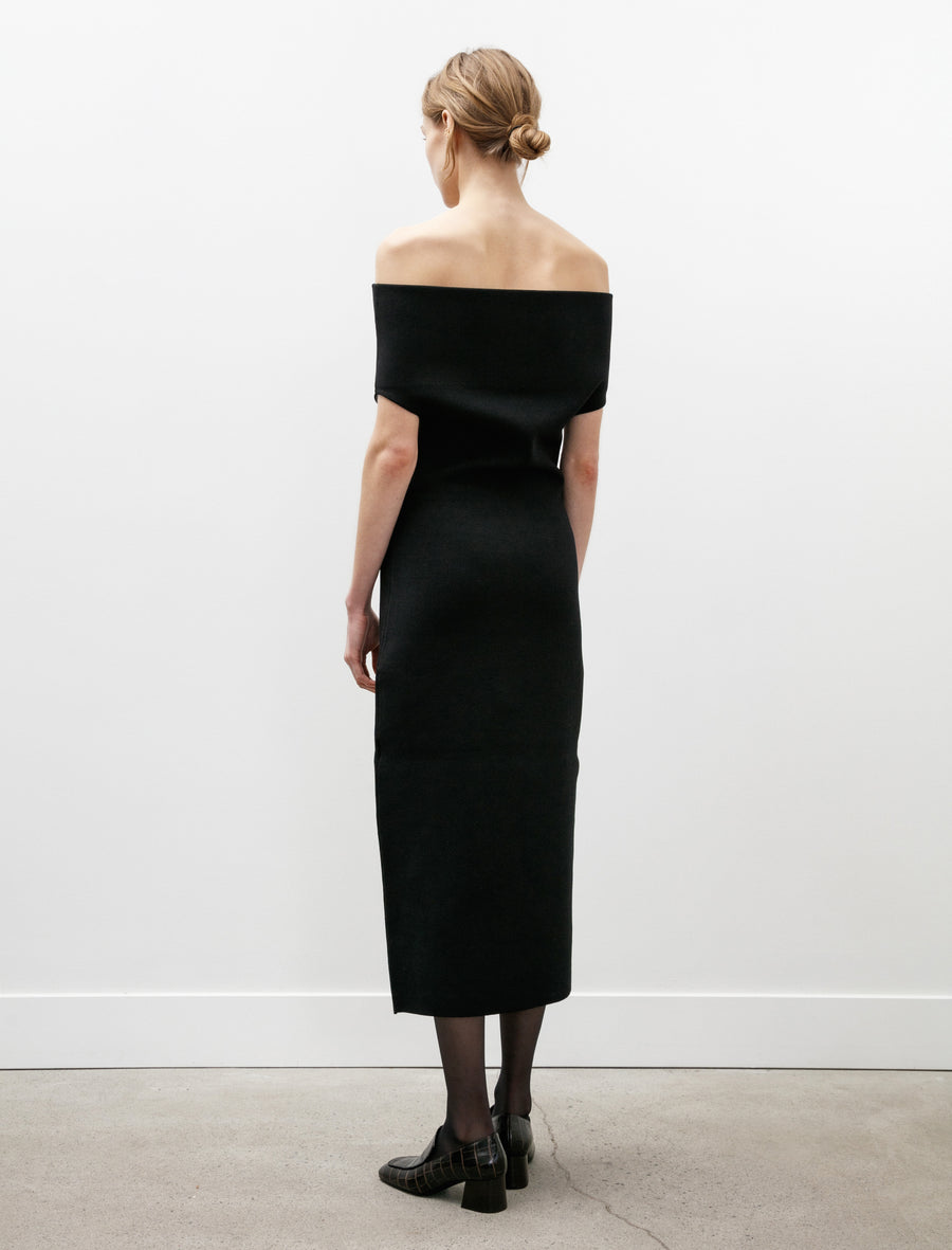 Totême Double Knit Dress Black – Neighbour