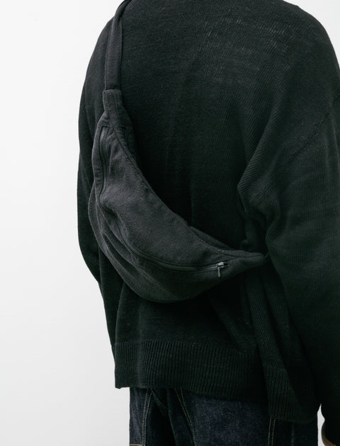 Comoli Silk Nep Waist Bag Black