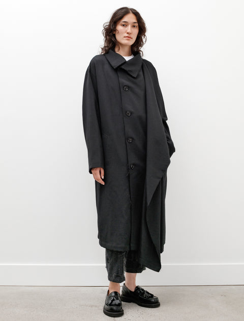 Y's by Yohji Yamamoto Plush Coat Black