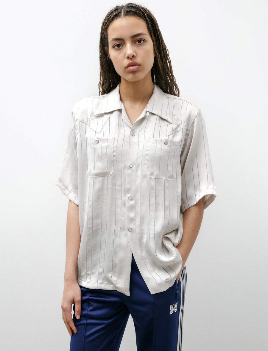 Needles Cowboy 1 Up Shirt Beige Georgette Neighbour Needles Cowboy 1 Up Shirt Beige Georgette Neighbour