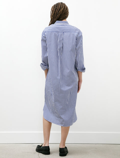 Sunspel Shirt Dress Blue/White Stripes
