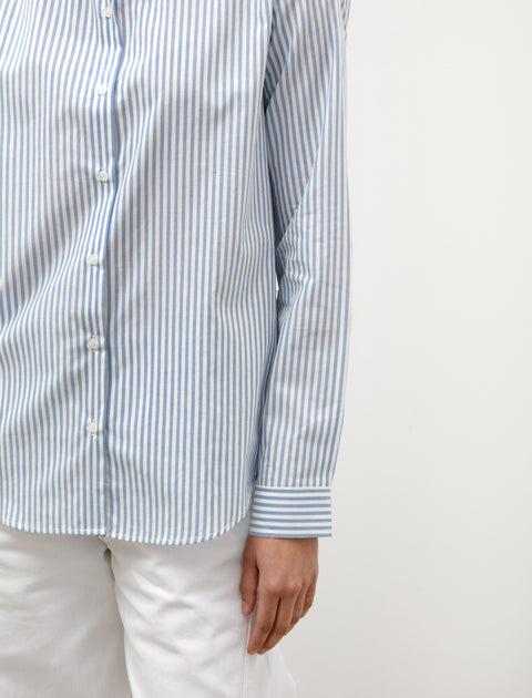 Sunspel Classic Shirt Blue/Ecru Stripes