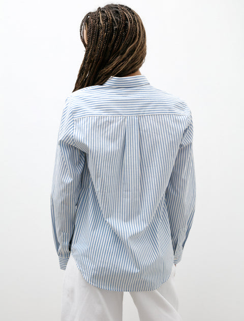 Sunspel Classic Shirt Blue/Ecru Stripes