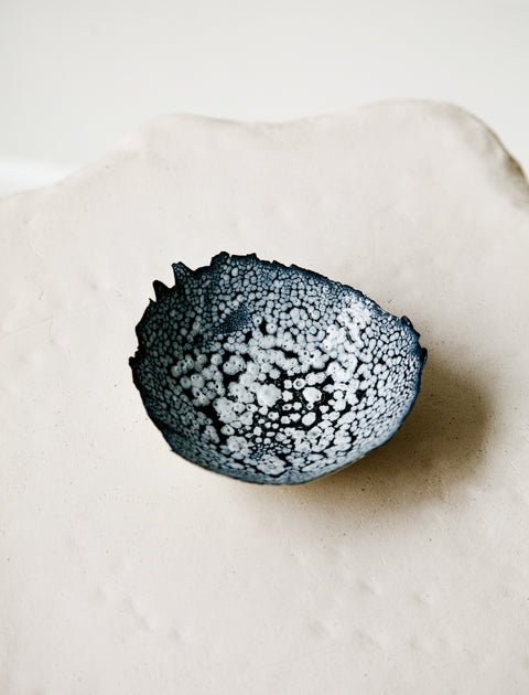 Nathalee Paolinelli Eggshell Dish Black Lichen / White Bottom