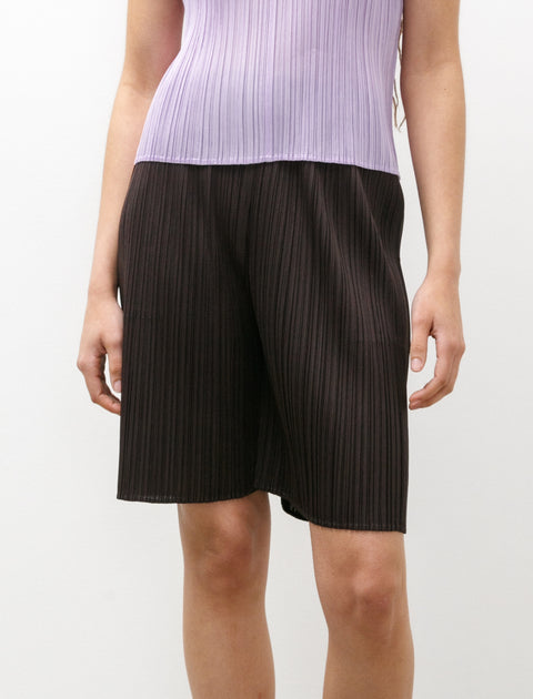 Pleats Please by Issey Miyake Monthly Colours Pleats Shorts Black Pepper
