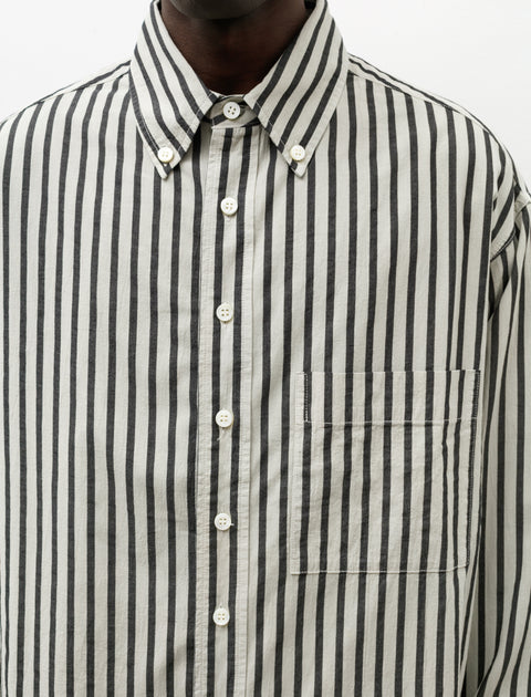 Paa Striped Overshirt Soft Sage