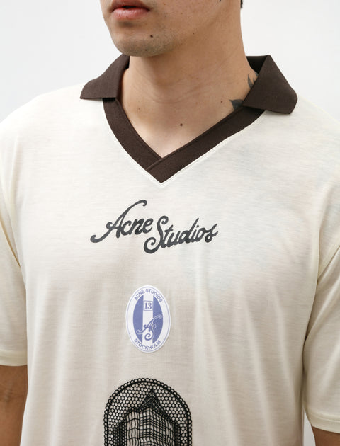 Acne Studios Sport Logo T-Shirt Ivory White