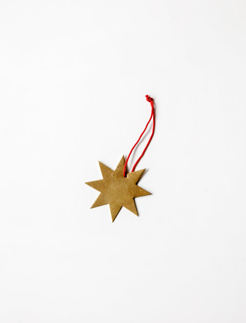 Fog Linen Brass Ornament Snowflake A