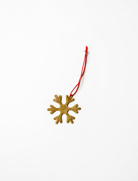 Fog Linen Brass Ornament Snowflake B