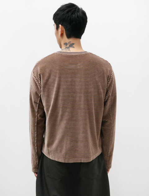 mfpen Striped Velvet Sweater Caramel