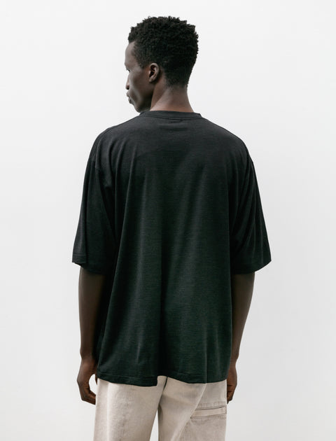 Comoli Summer Wool SS T-Shirt Charcoal