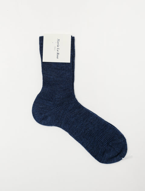 Maria La Rosa Ribbed Wool Ankle Socks