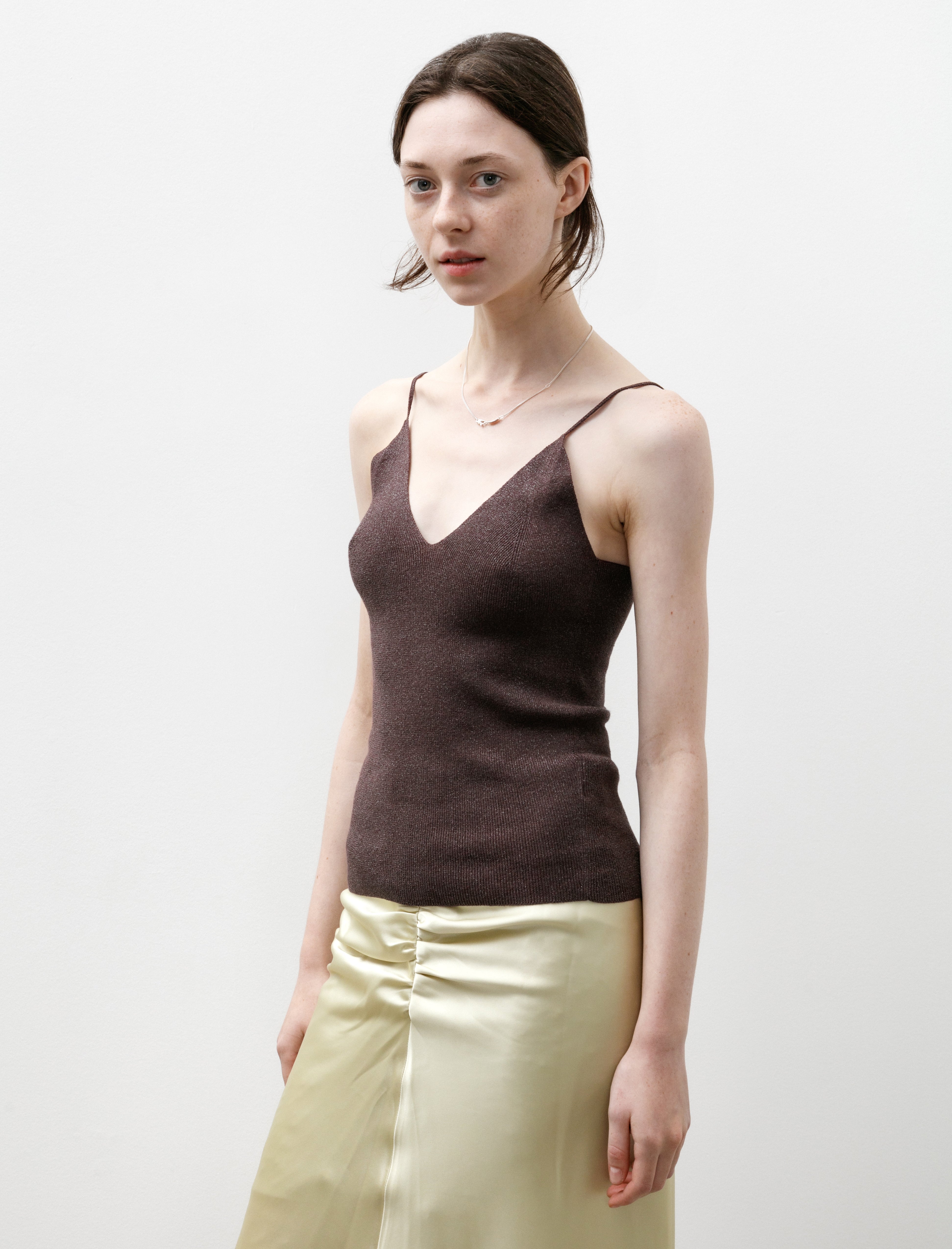 Kanako Sakai Glitter Camisole Burgundy – Neighbour