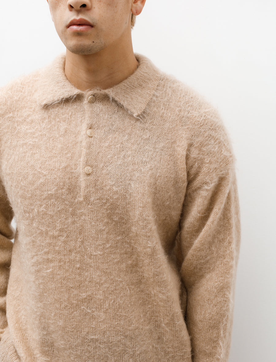 Auralee Brushed Super Kid Mohair Polo Beige – Neighbour