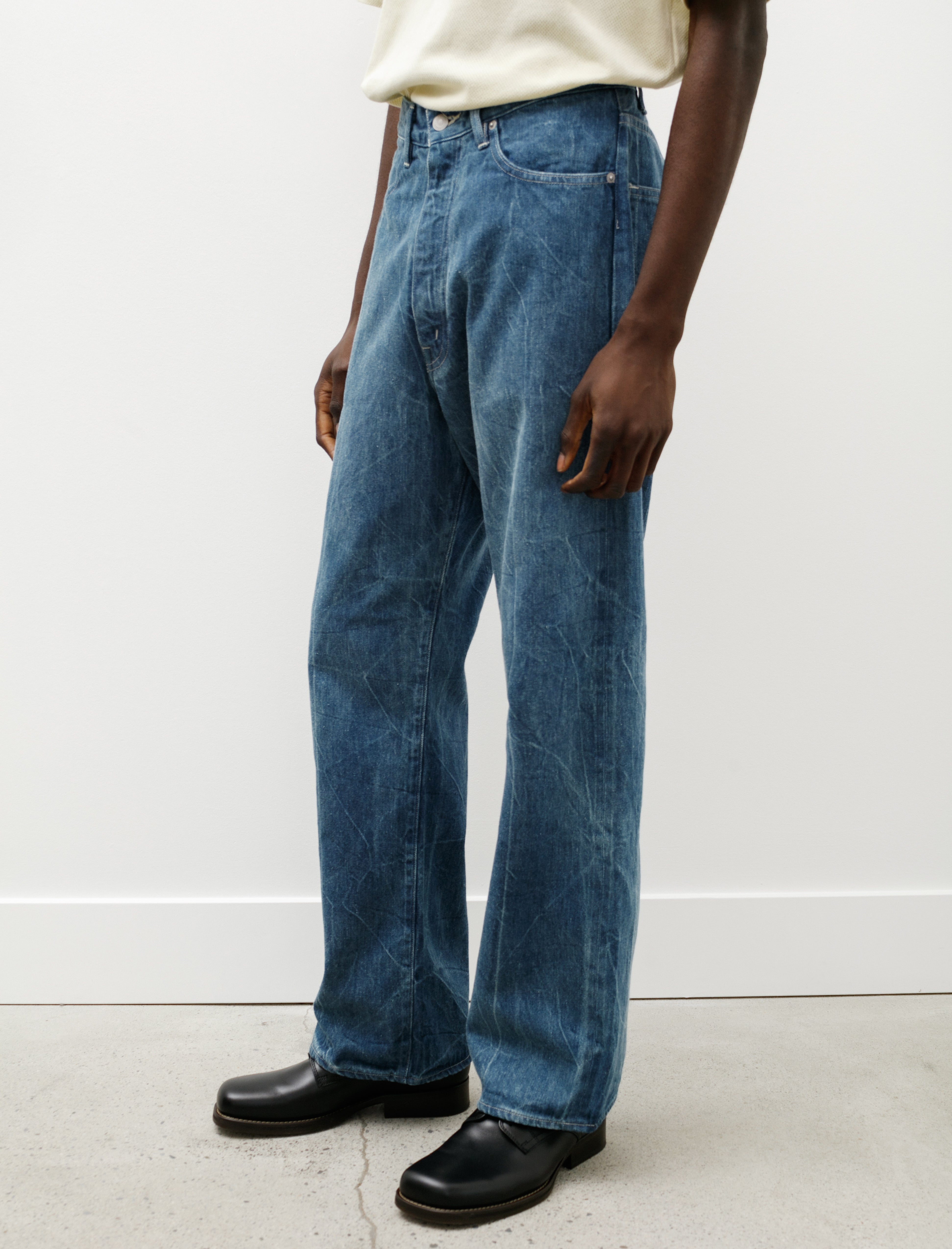 Selvedge Faded Light Denim Pants