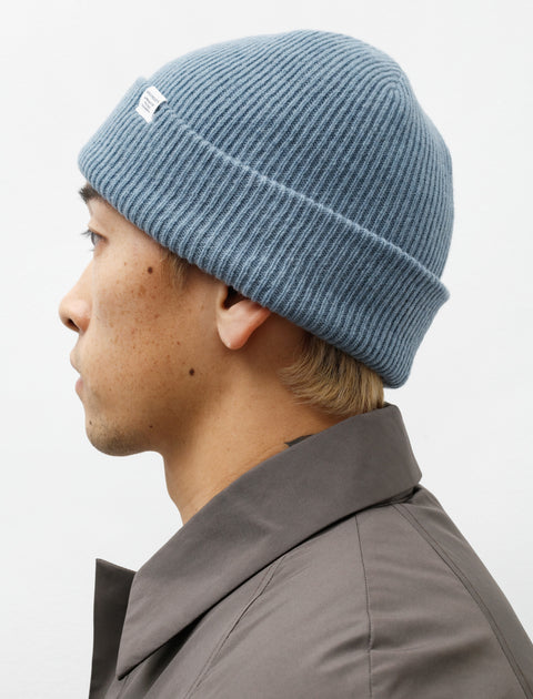 Norse Projects Merino Lambswool Beanie Stone Blue