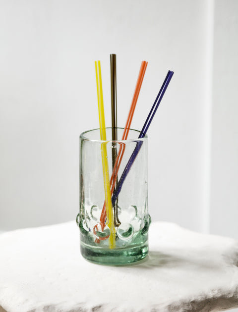 Fredericks and Mae Striped Glass Straws
