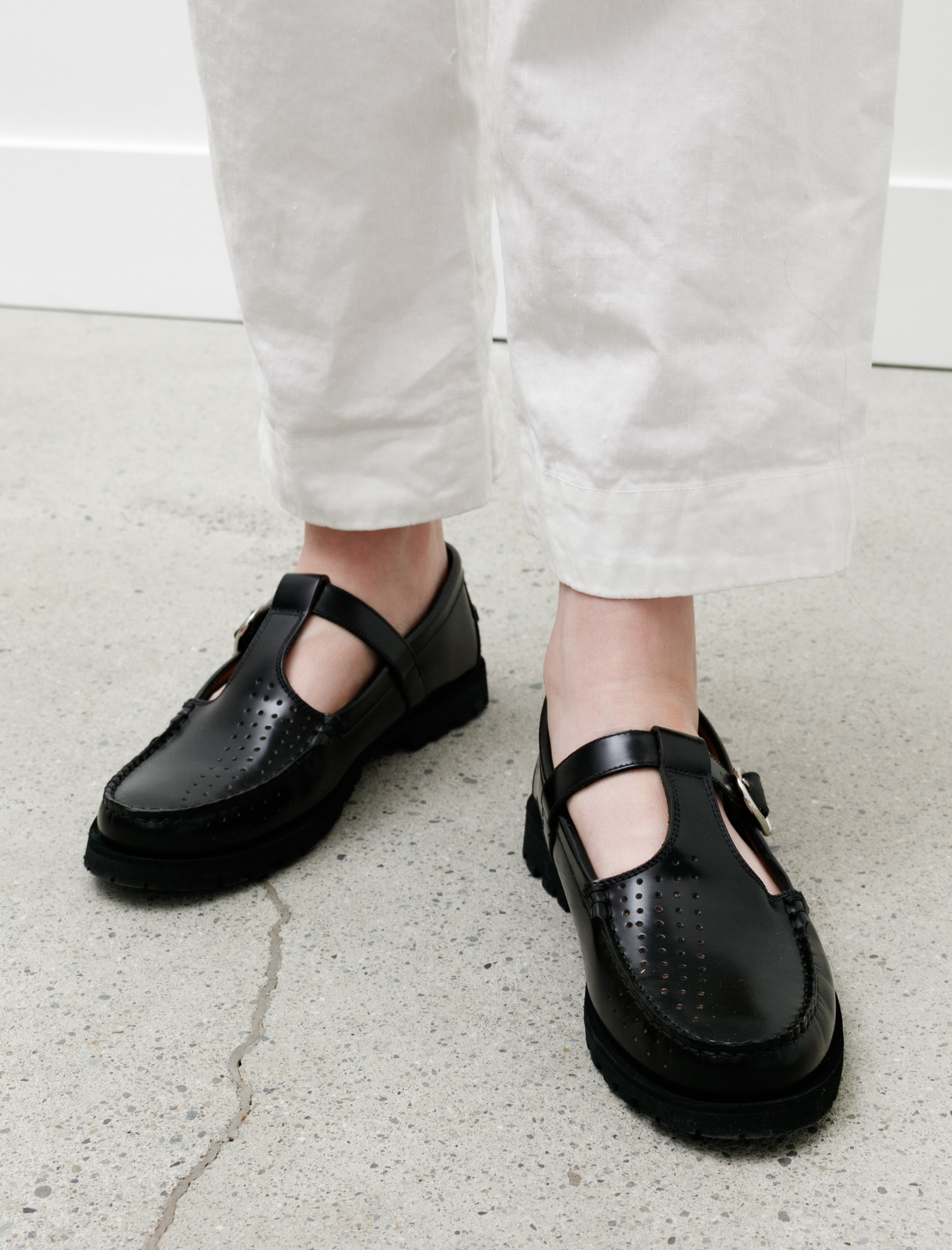 Paraboot Babord T-Strap Loafer Black