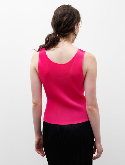 Pleats Please by Issey Miyake Mist Tank Top Bright Pink