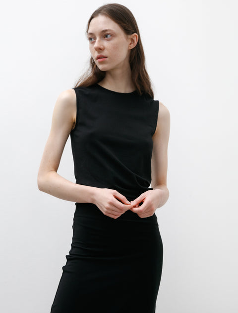 Lemaire Fitted Twisted Dress Black