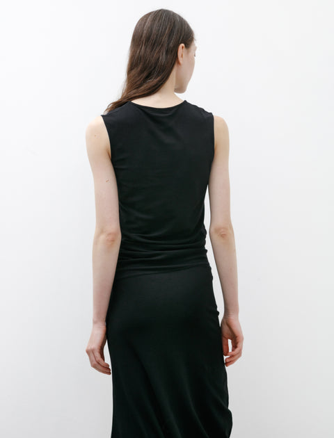 Lemaire Fitted Twisted Dress Black