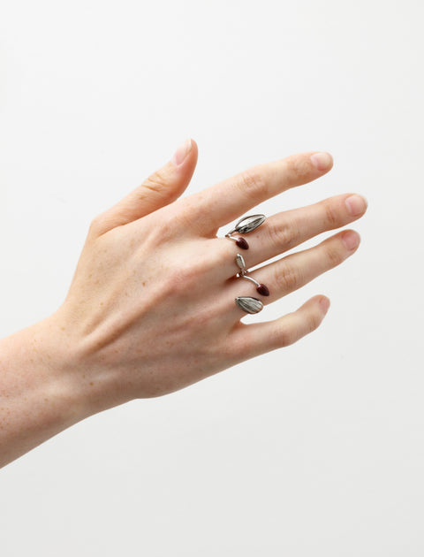 Lemaire Girasol Double Ring Silver