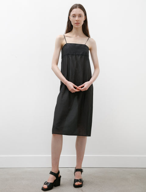 Sara Lanzi Solid Slip Dress Black