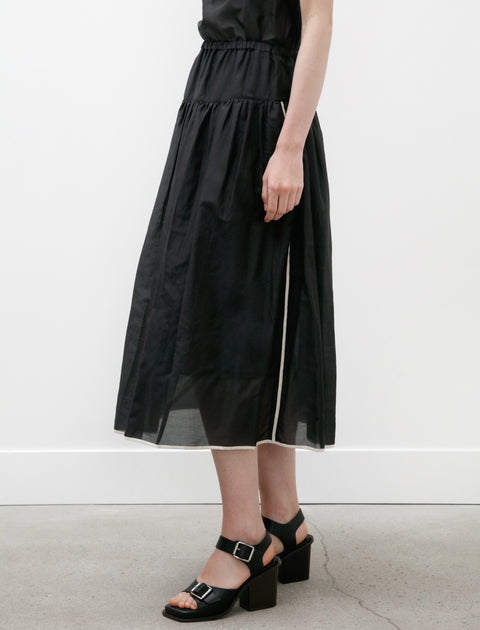 Sara Lanzi Gathered Skirt Voile Black