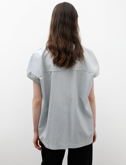 Lemaire Cap Sleeve Top with Snaps Cloud Grey
