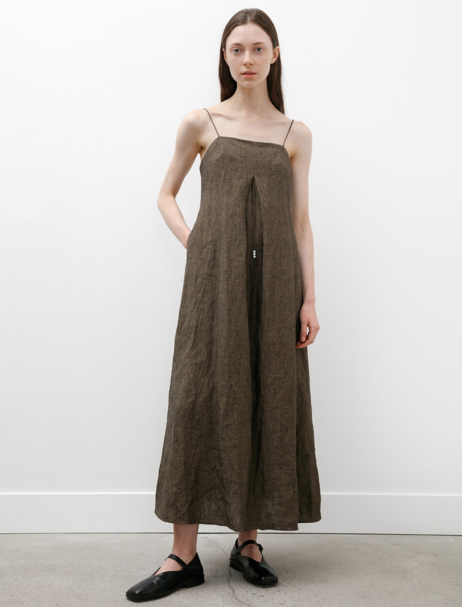 seventyfive Long Slip Dress Walnut Linen Neighbour seventyfive Long Slip Dress Walnut Linen Neighbour