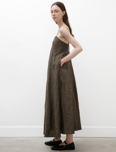 seventyfive Long Slip Dress Walnut Linen