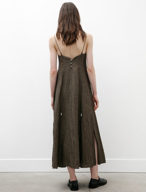 seventyfive Long Slip Dress Walnut Linen