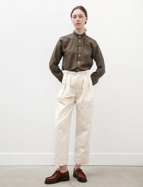 seventyfive Double Pleated Trousers Ivory