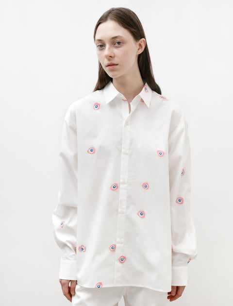 Eleph Friend Shirt White Flower Print