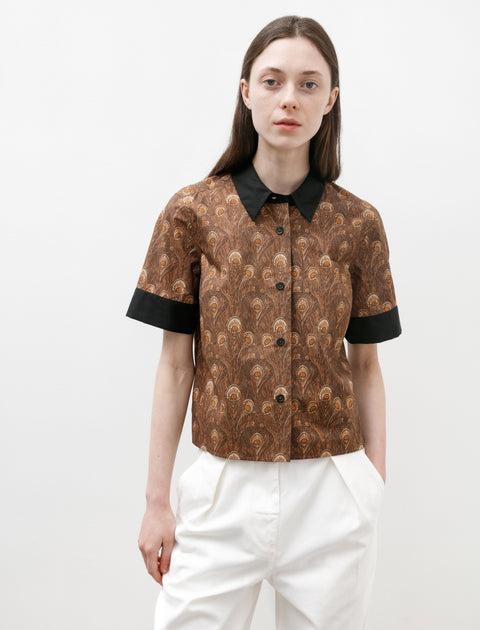 Margaret Howell Liberty Archive Small Shirt Tobacco Paisley
