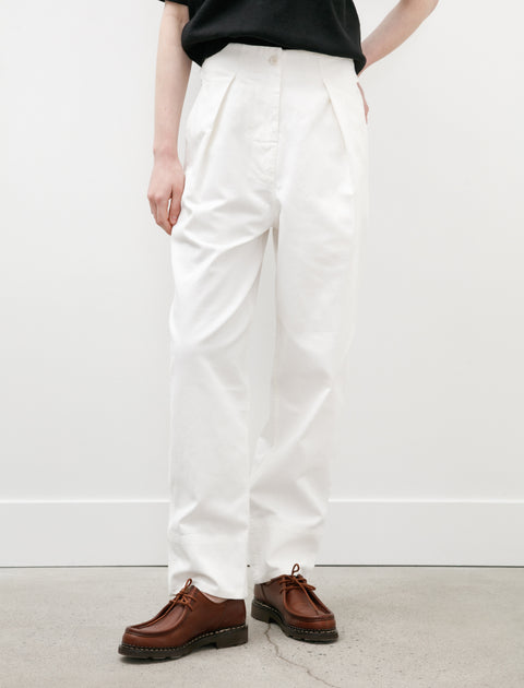 MHL Cinch Back Trousers Soft Twill Off White