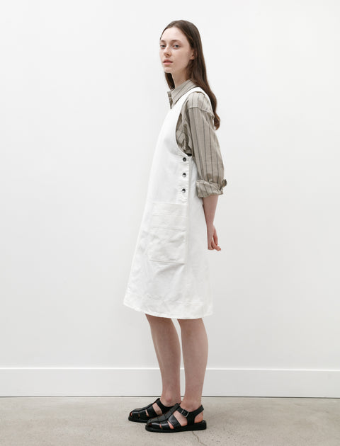 MHL Patch Pocket Day Dress Cotton Twill Off White