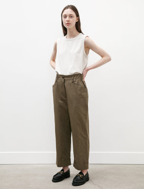 Margaret Howell Relaxed Crop Cotton Linen Twill Mouse